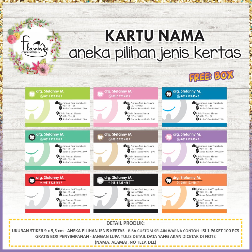 Jual Kartu Nama Dokter Gigi 1 sisi | Shopee Indonesia