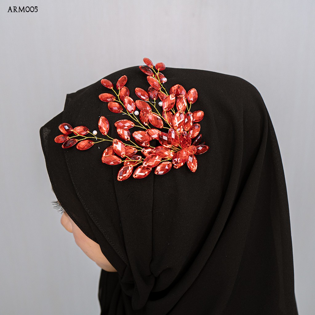 [PRODUK TERLARIS] ASESORIS HEADPIACE PENGANTIN WANITA HIJAB DAUN ARM005