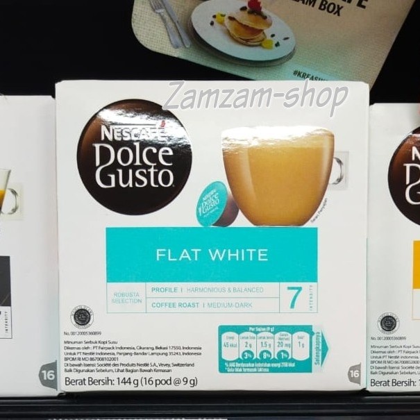 

Kopi - Nescafe Dolce Gusto Capsule Flat White 16'S Coffee
