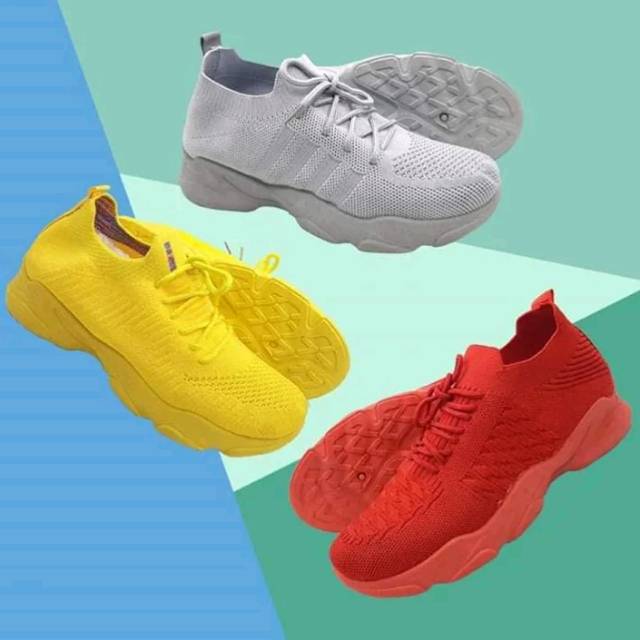 Sepatu43 Rajut Sneaker slipon  SNEAKERS WANITA KOREA IMPORT