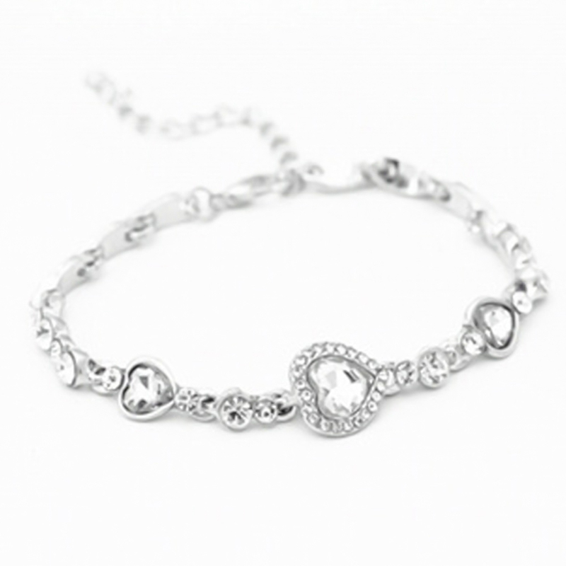 Gelang Kristal Biru Lapis Silver untuk Wanita