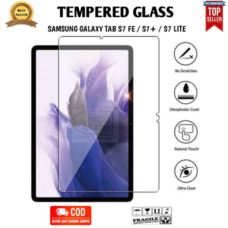 TEMPERED GLASS SAMSUNG GALAXY TAB S7" LITE/S7+/ S7FE ANTI GORES KACA TABLET