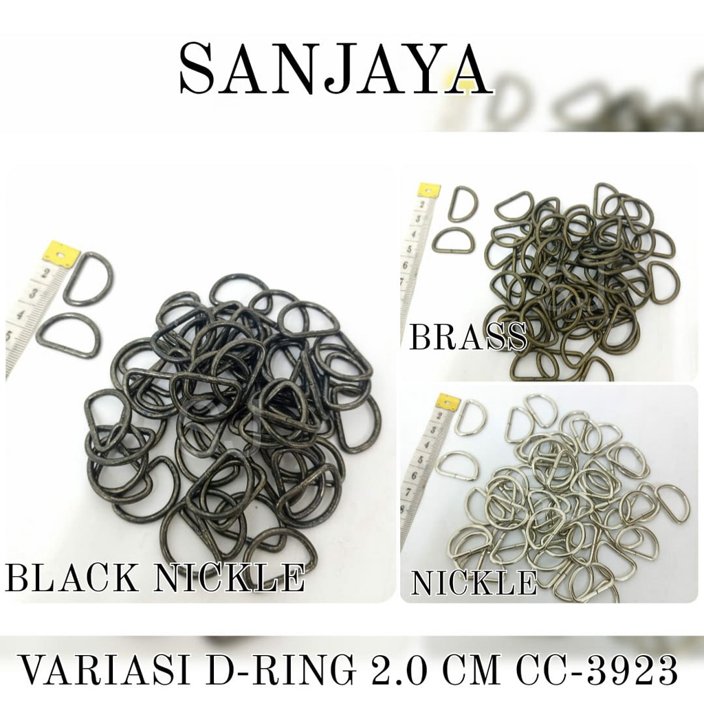 RING D 2 CM / RING TAS / LOGAM BESI RING / VARIASI D-RING 2.0CM CC-3923