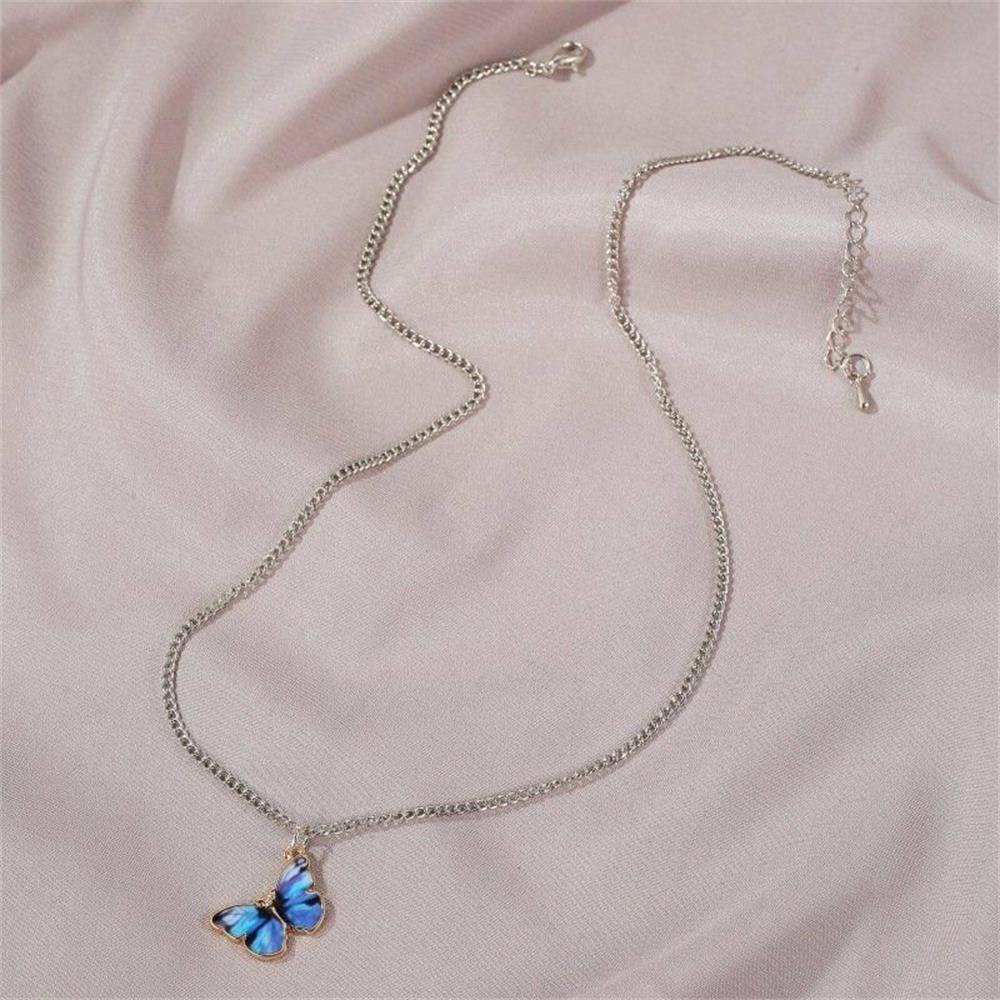 Lily Kalung Hadiah Untuk Wanita Gadis Women Gift Lake Blue Perhiasan Fashion Klavikula Rantai Choker