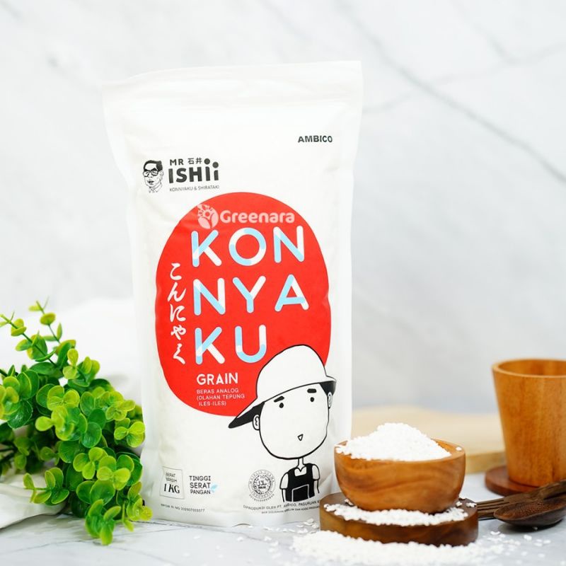 

Beras shirataki/konyaku grain 1kg(wajib kurir ANTER AJA dan JNT)