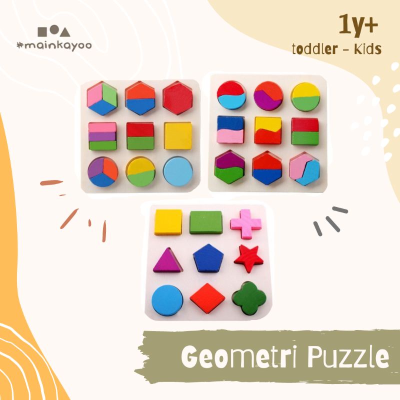 Geometri 3D Puzzle - mainan edukasi montessori anak