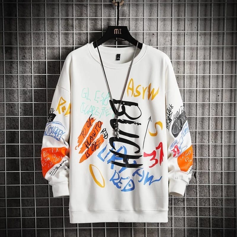 BAJU LENGAN PANJANG PRIA ATASAN KAOS COWOK BUCH FASHION MOTIF DISTRO KEKINIAN