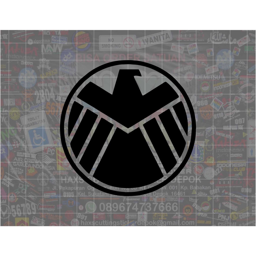 Cutting Sticker Shield Avengers Ukuran 8 Cm Untuk Mobil dan Motor