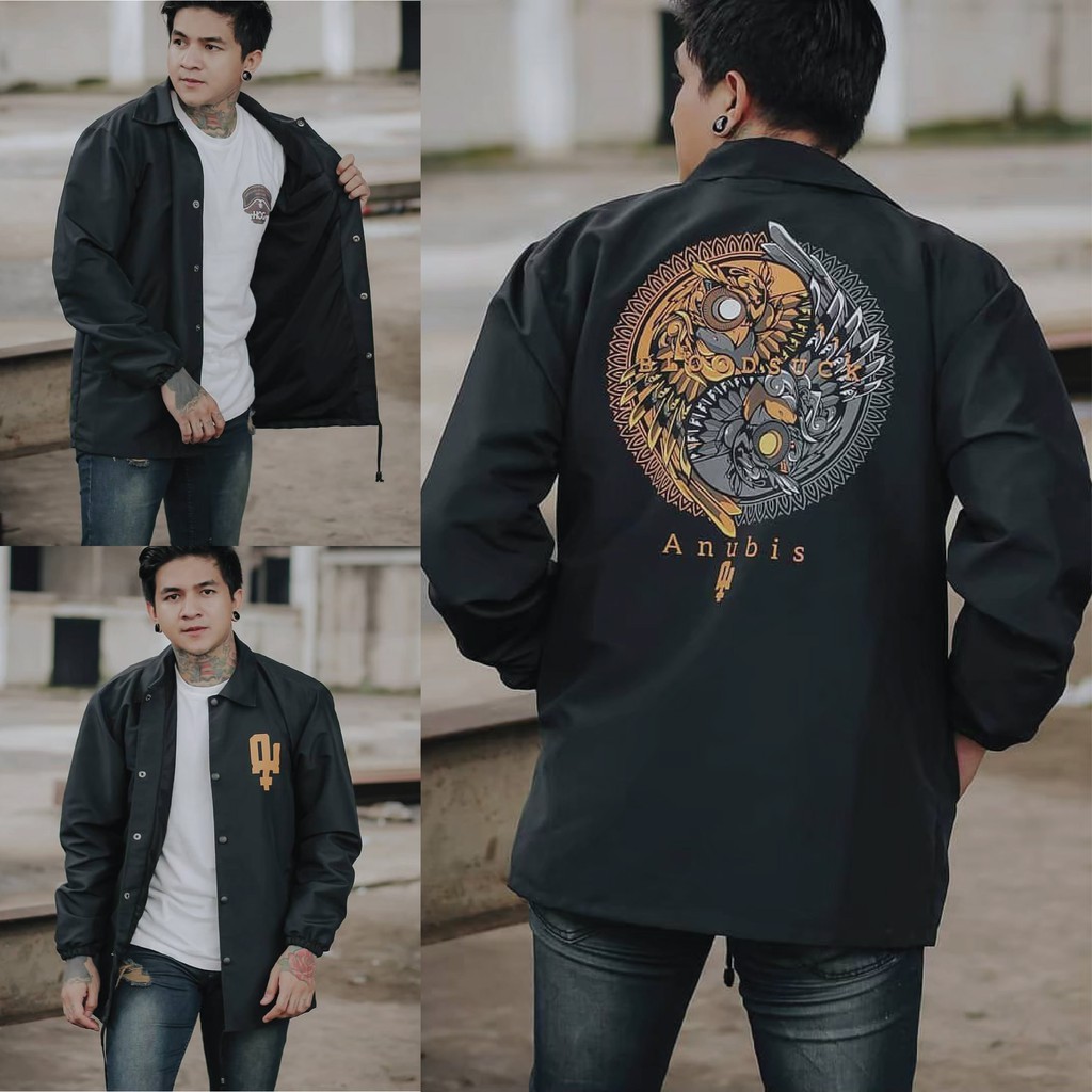 Jaket Coach Pria BloodSuck X Yin Yang Anubis Windbreaker Original Distro Genious
