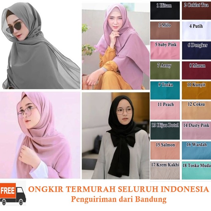  Warna Kerudung Pashmina Diamond Model Jilbab