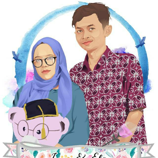 Vector wajah / Desain wajah / Kado wisuda / Kado nikah