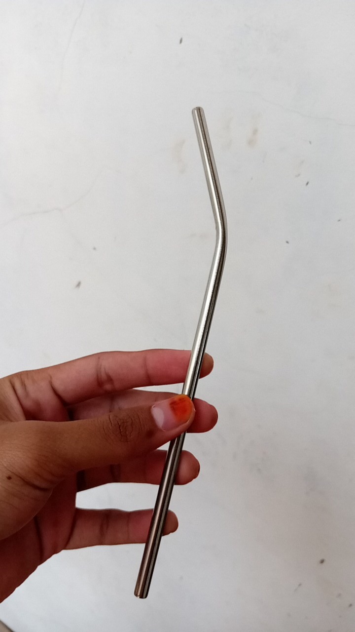 Sedotan Stainless Reusable Lurus Dan Bengkok Murah Stainless Straw Alat Restaurant Aksesoris Dapur