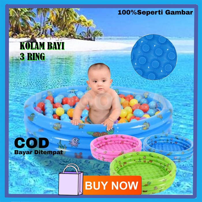 KOLAM RENANG BERMAIN ANAK / KOLAM MANDI BOLA  3 RING OUTDOOR INDOOR  KOLAM RUBBER SWIMMING POOL VA265