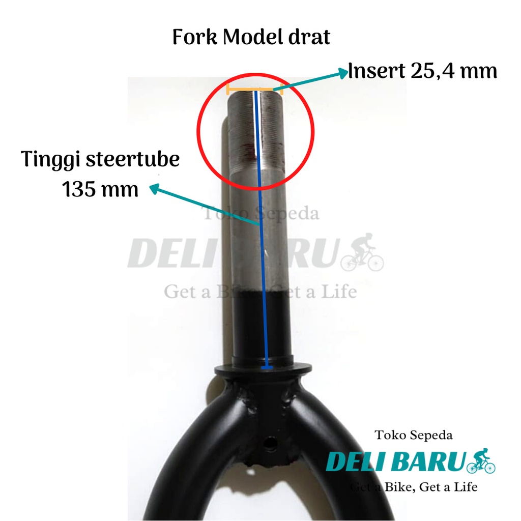 Deli baru Fork 20 Oversize model drat Garpu folding bike sepeda lipat