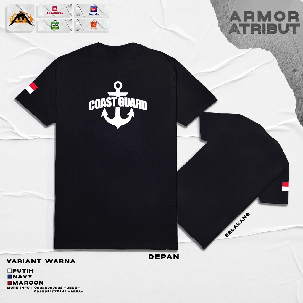 Kaos baju coast guard - Armor Atribut