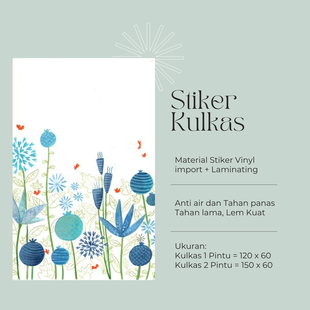 Stiker Kulkas 1 Pintu dan 2 Pintu motif Minimalist kode MT-50 - FX