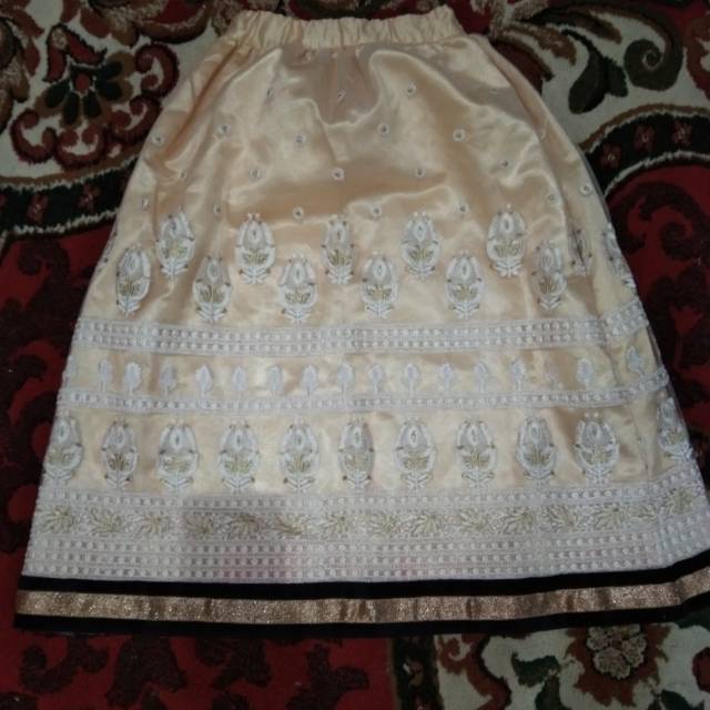 Rok india anak bordir pinggang karet