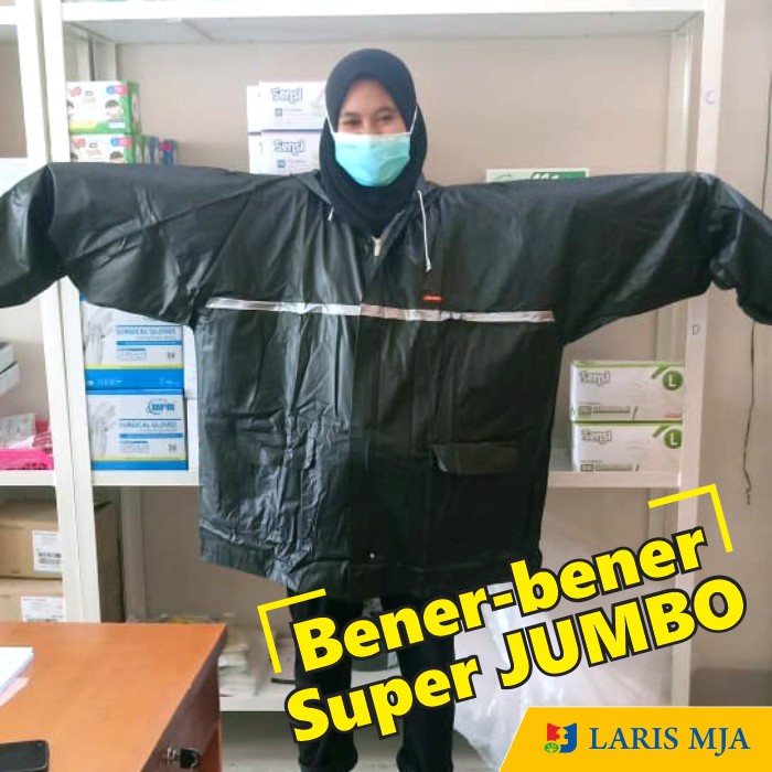 Jas Hujan Pria Dewasa Big Size 6 XL Setelan Mantel Ujan Super Besar Ukuran 6XL Jumbo Tiger Head SUMO