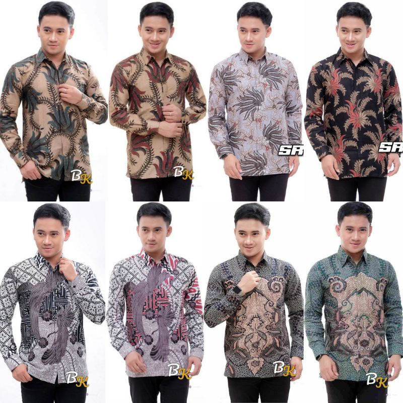 KEMEJA BATIK LENGAN PANJANG size S M L XL XXL XXXL