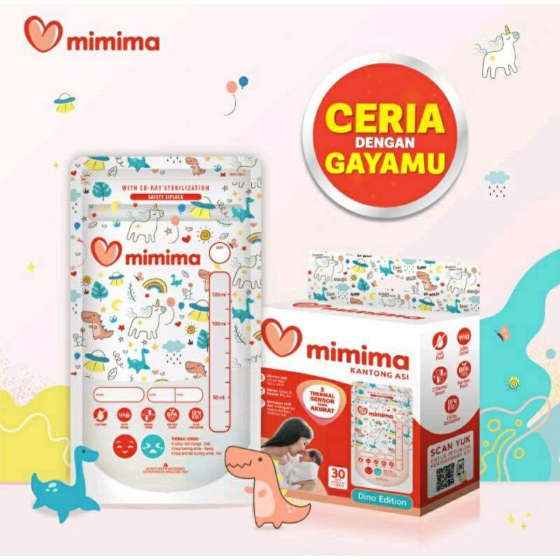 Mimima Kantong Asi 120ml isi 30Pc - Breastmilk BAG - Plastik Asi Steril BPA Free