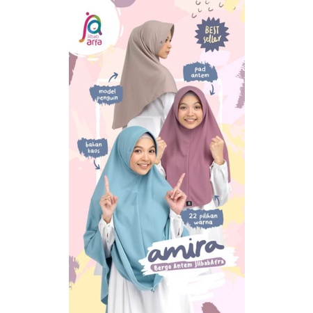 COD bisa- Live Amira  KHUSUS WARNA NETRAL M L XL J AMIRA Jilbab Bergo Kaos Instan distributor