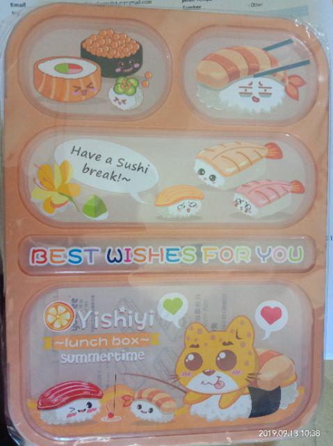 Lunch Box Yooyee 590 Sekat 5  Bpa Free