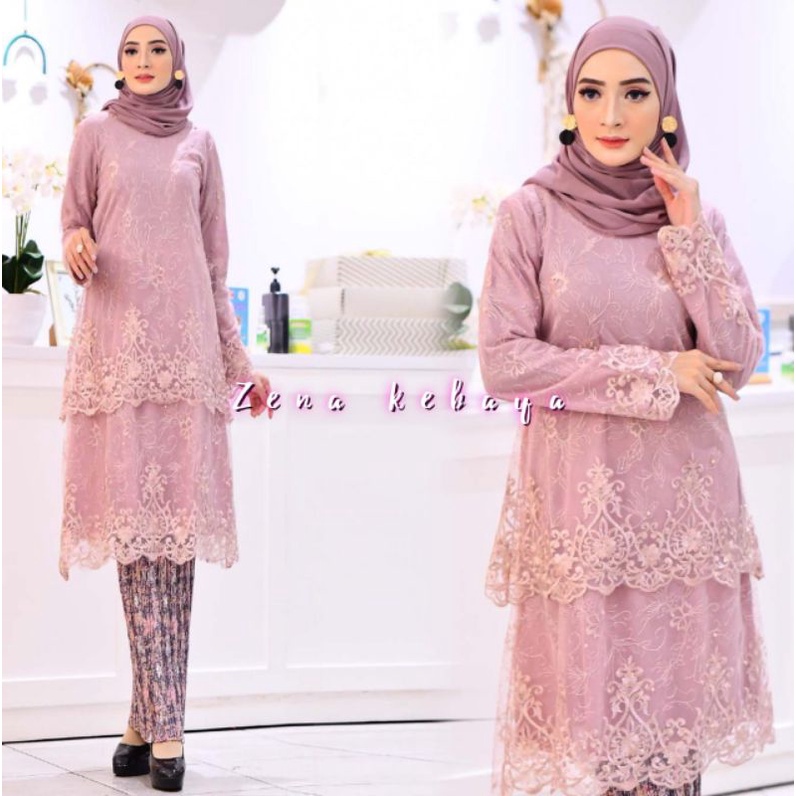 SET KEBAYA TUNIK SHAYRA TUNIK  TINGKAT KEBAYA MODERN KEBAYA PESTA