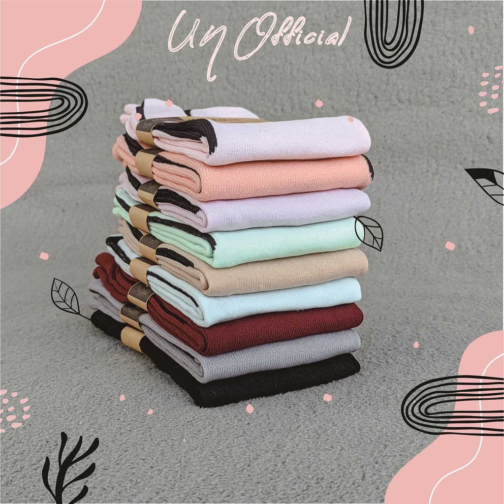 LUSINAN/GROSIR - KAOS KAKI JEMPOL WANITA MUSLIMAH - POLOS TELAPAK HITAM ISI 12 PASANG