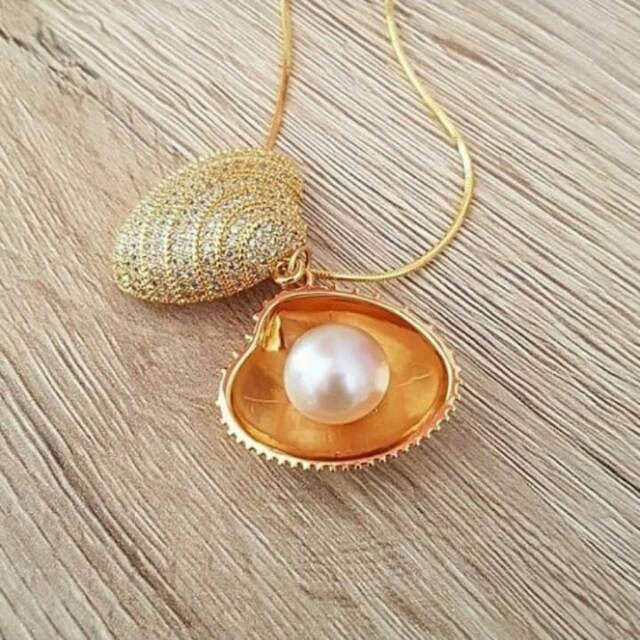 Kalung Kerang Mutiara Air Tawar