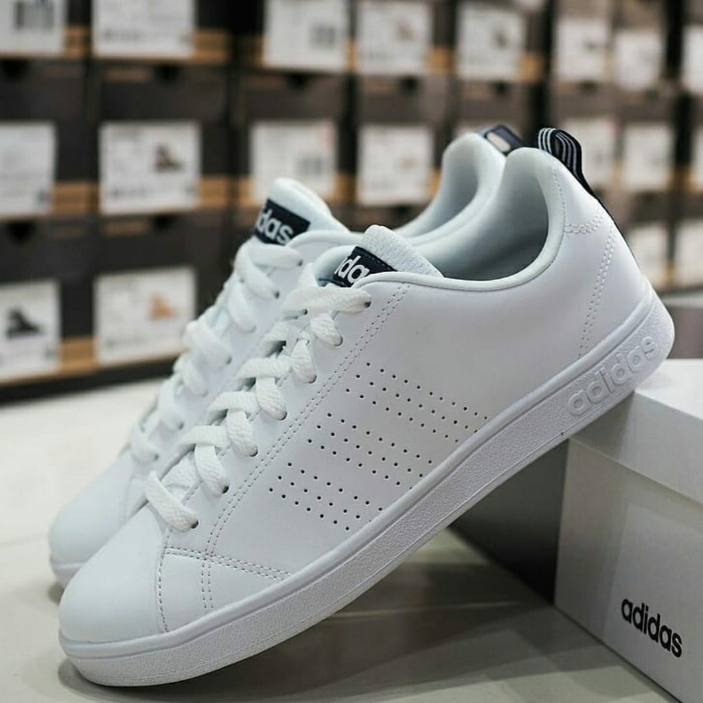 Sepatu Adidas Neo Advantage Grade Original Sneakers Pria Wanita Fullwhite Fitnes Gym Sport Kets