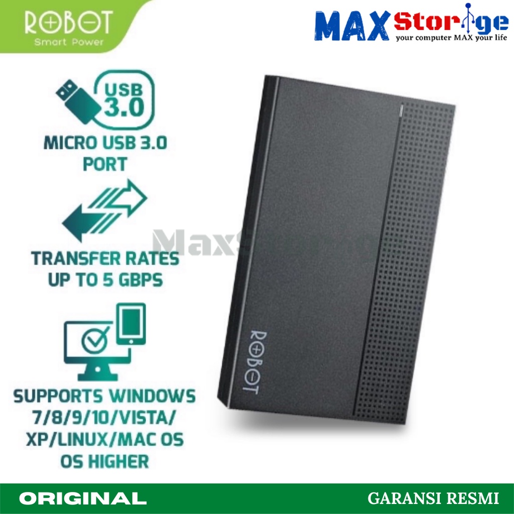ROBOT RSHD10 EXTERNAL HARD DRIVER 2.5 INCH SATA USB 3.0 HARDISK CASE