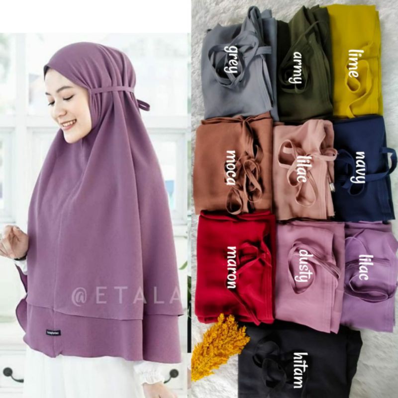 KHIMAR BERGO MARYAM CERUTY 2 LAYER UKURAN JUMBO