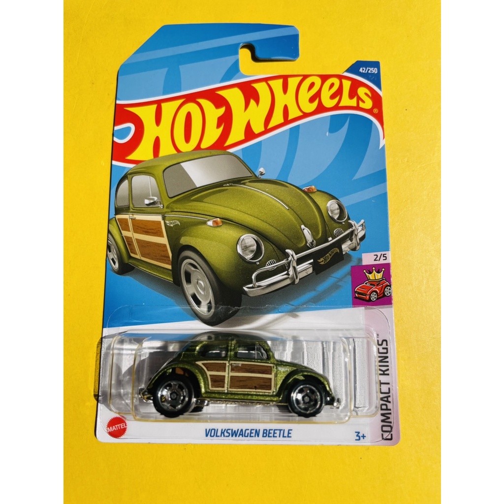 HOTWHEELS HOT WHEELS VOLKSWAGEN BEETLE HIJAU COMPACT KINGS LOT F 2022 DIECAST MINIATUR MOBIL MAINAN 