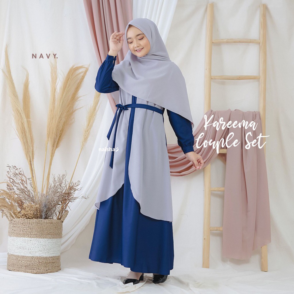 Gamis Polo Kareema Dress Naisha / Gamis Syari Naisha