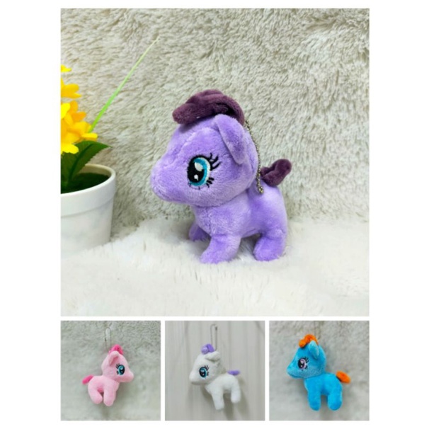 Boneka Gantungan Kuda Pony Size 12cm/gantungan kunci/gantungan karakter/gantungan lucu