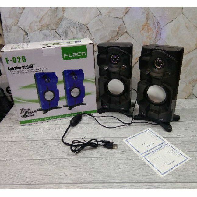 speaker USB fleco f-026 terbaru/Speaker komputer/laptop/HP/speaker USB