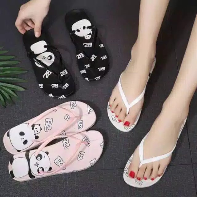 Sandal Jepit motip panda Bz New