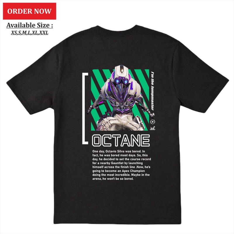 Kaos Custom Pria / Kaos Apex Legends Octane ( custom by request ) / Kaos Pria