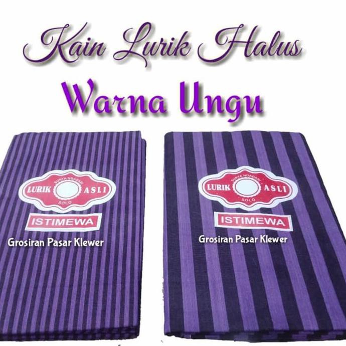 Kain Lurik Halus Warna Ungu