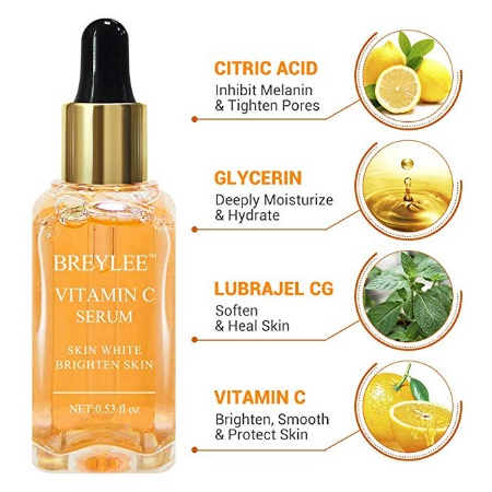 BREYLEE Set Vitamin C untuk Mencerahkan Kulit dan menyamarkan noda Varian