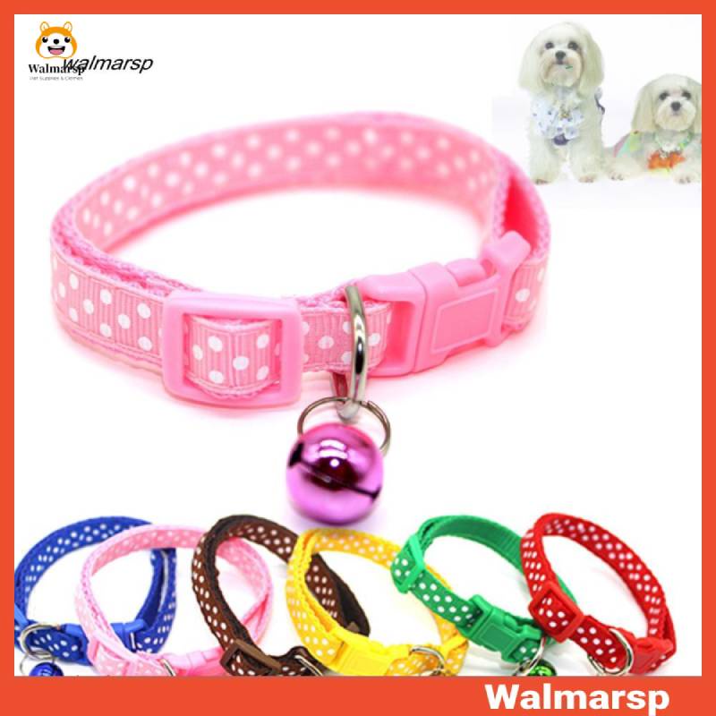 Kalung Leher Anjing / Kucing Adjustable Motif Polkadot