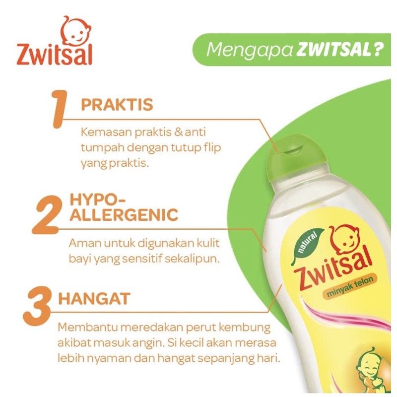 Zwitsal Baby Minyak Telon Natural 100ml