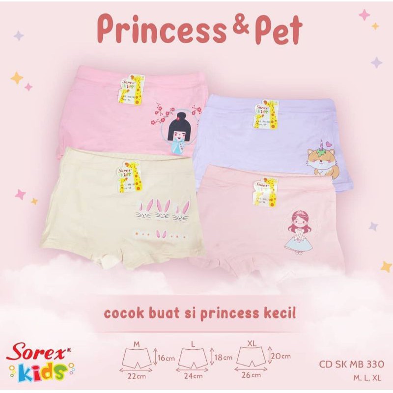 Celana Boxer Anak Cewek/Celana Boxer Sorex