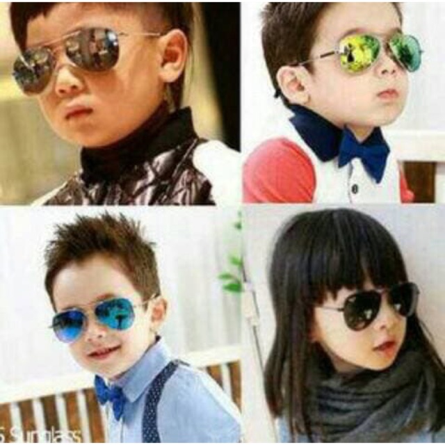 Kacamata aviator anak unisex fashion children sunglassess