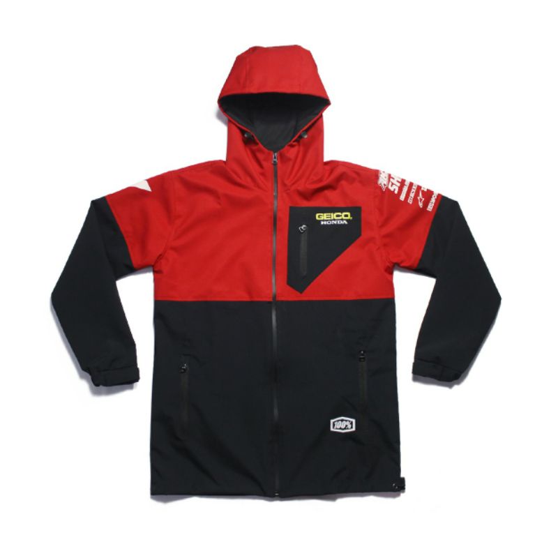 Jaket Honda Geico Redb Black -  jaket Racing - Jaket MX - Jaket Trail  - Jaket motor - Jaket Sunmori