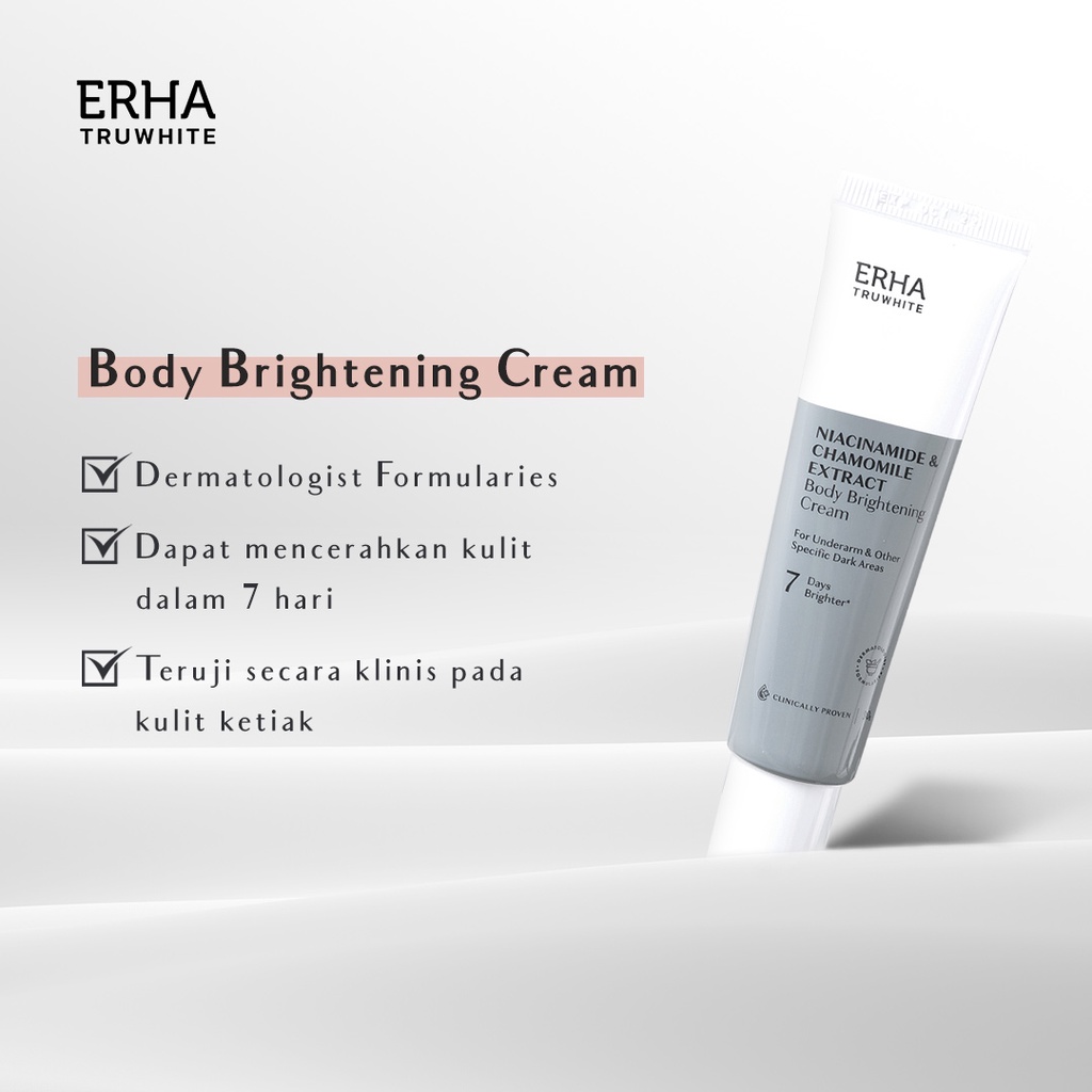 ERHA TRUWHITE NIACINAMIDE &amp; CHAMOMILE EXTRACT BODY BRIGHTENING CREAM 30 GR @MJ