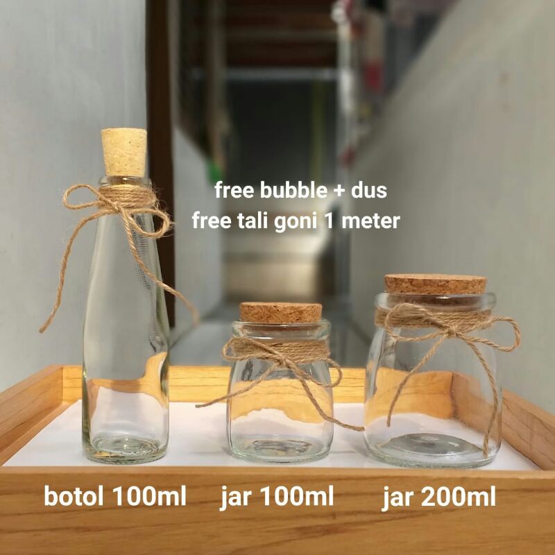 botol kaca baby champ 100ml jar 100ml 150ml 200ml free tali dus bubble