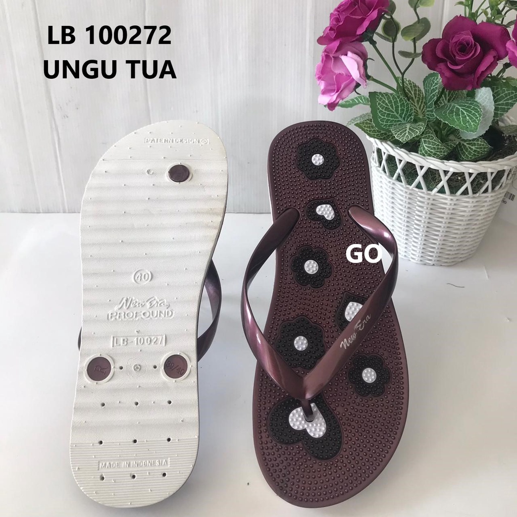 gos NEW ERA LB 100272 Sandal Kesehatan Rematik Wanita Sandal Karet Murah Original