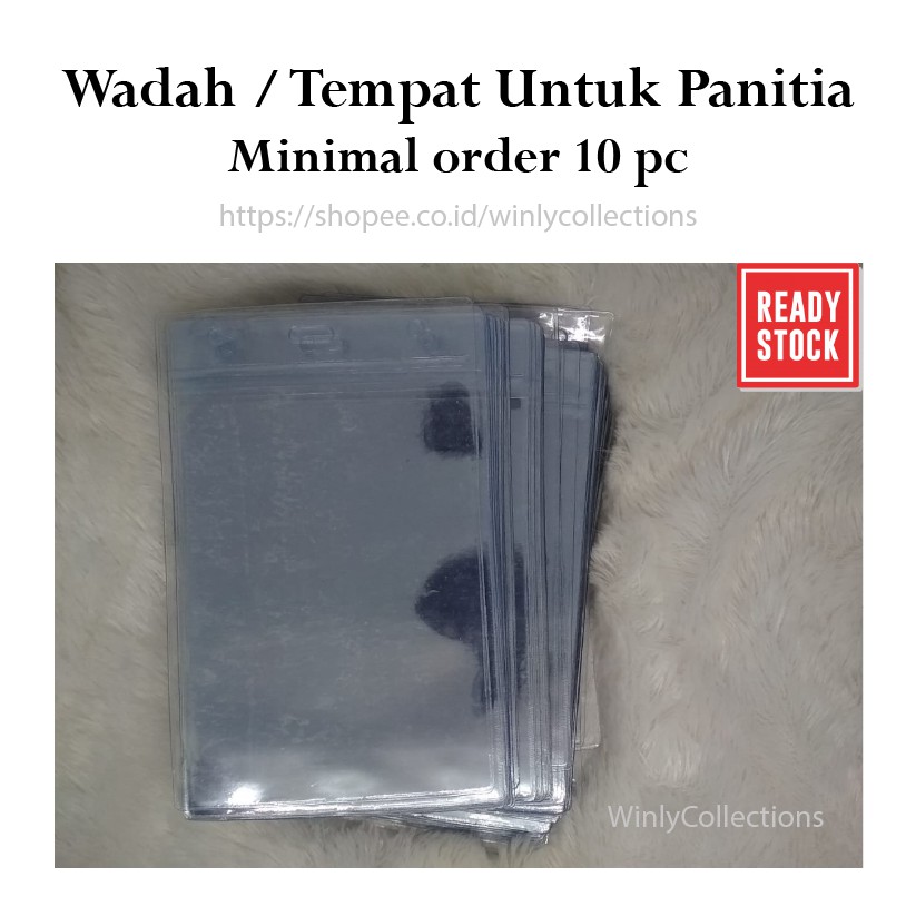 

Wadah Plastik Panitia / Name Tag / Tanda Peserta Seminar Uk 10 x 13,5 cm