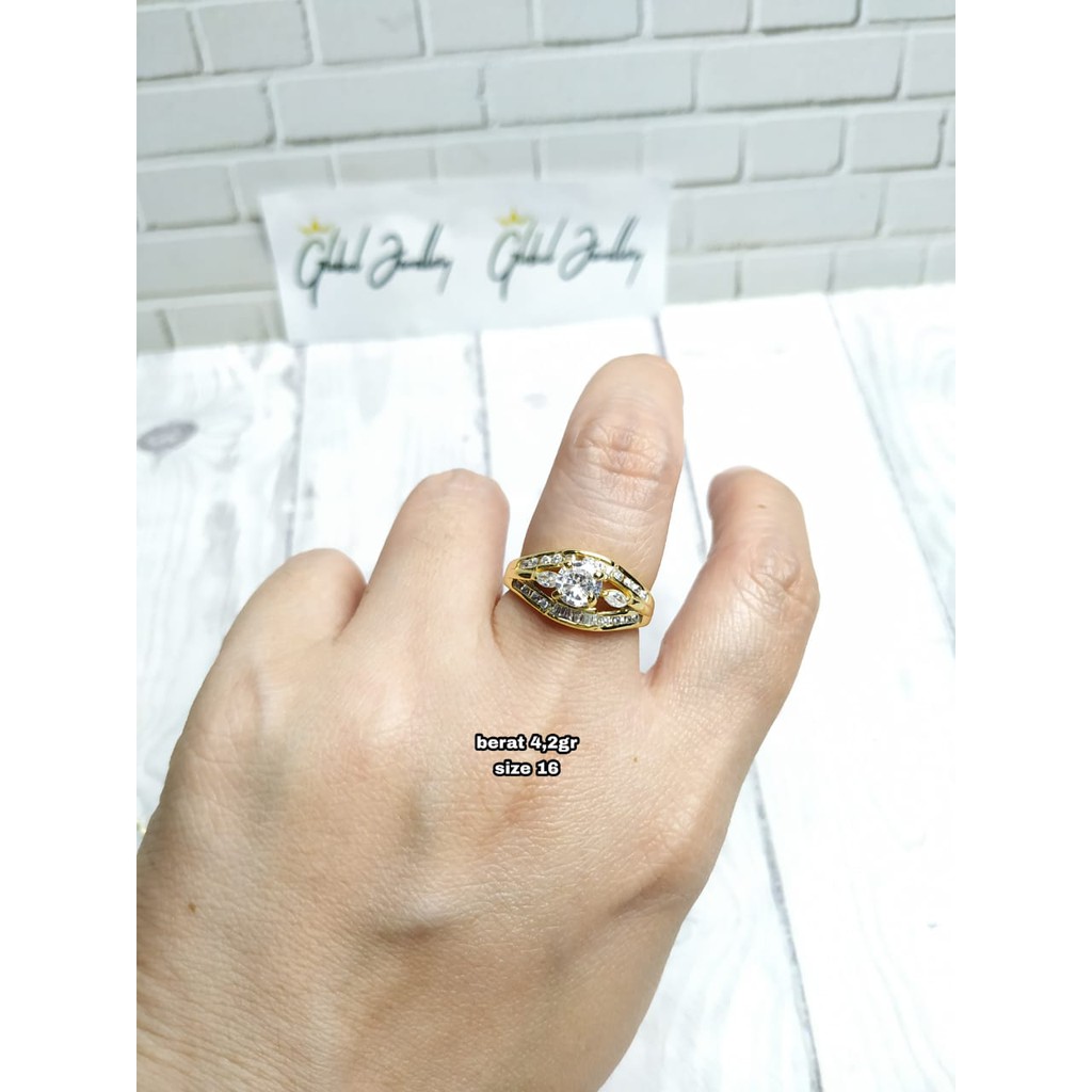 CINCIN MATA GOLD PERAK ASLI S925 GLOBAL JEWELLERY CJ063